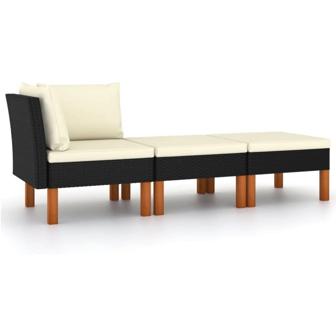 Divani in legno massello nero