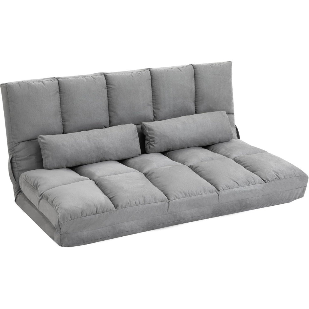 Divano letto Divano Letto Moderno 2 in 1 con Cuscini 130x73x60 cm Grigio Chiaro