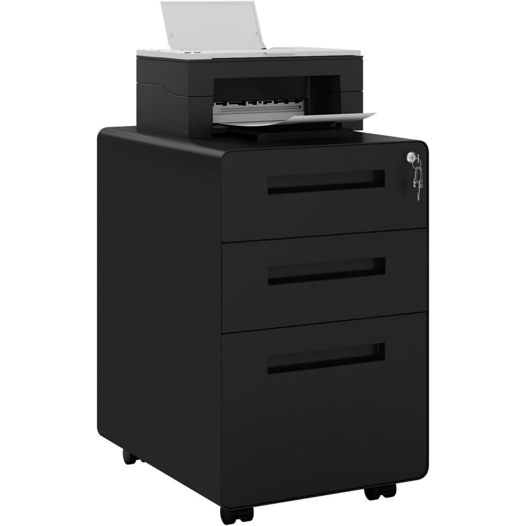 Cassettiera con cassetti nero