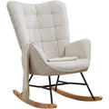 Sedia MEUBLE COSY Sedia a Dondolo Poltrona Imbottita Relax con Braccioli Schienal