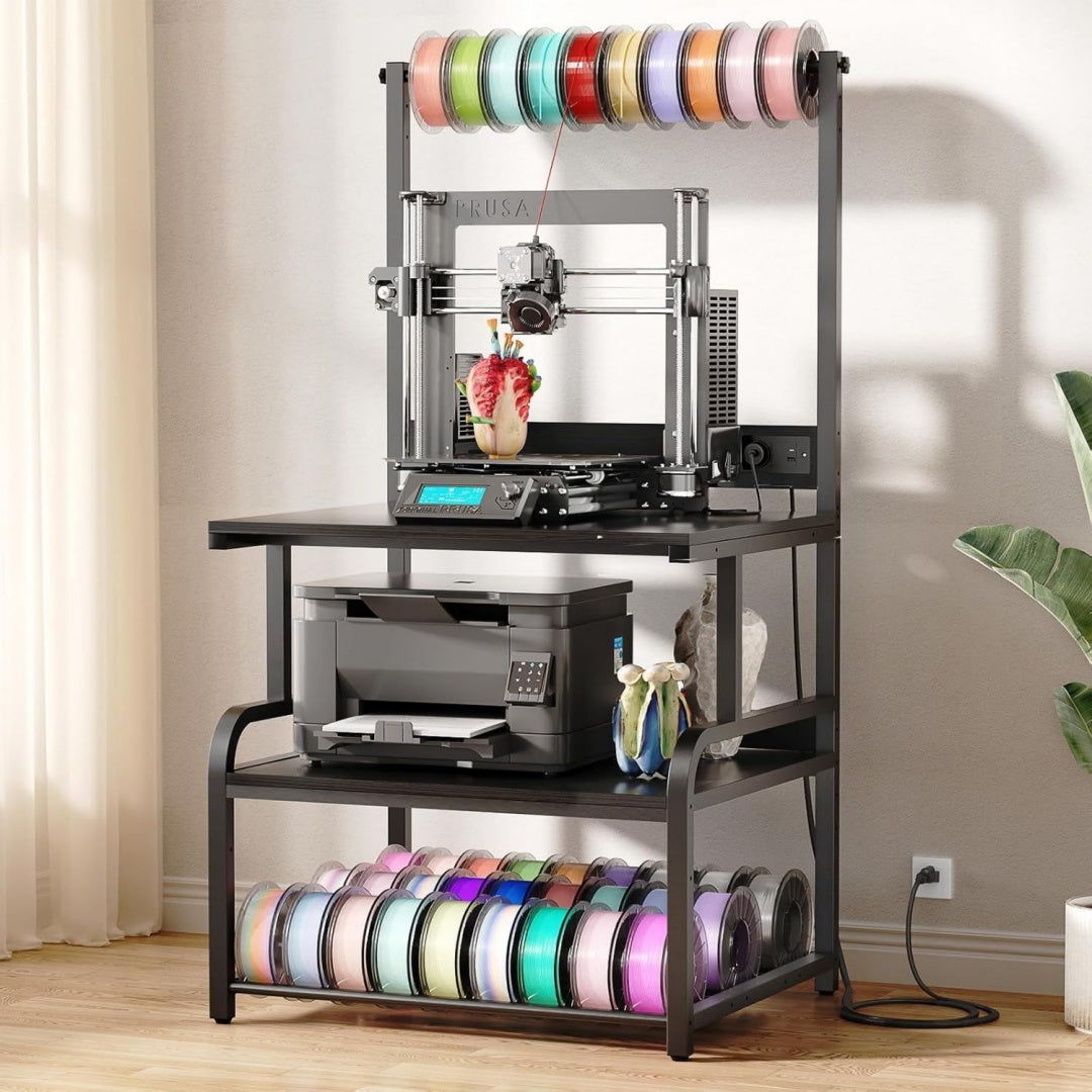 Supporti per stampante con ruote nero con USB
