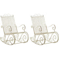 Sedia CLP Set Di 2 Sedie a Dondolo in Ferro Smilla in Stile Country I Sedie a Don